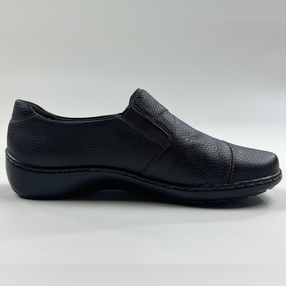 Clarks Cora Harbor Womens 9 Wide Brown Leather Shoes Casual Slip On Zip 26168450 - Picture 5 of 9